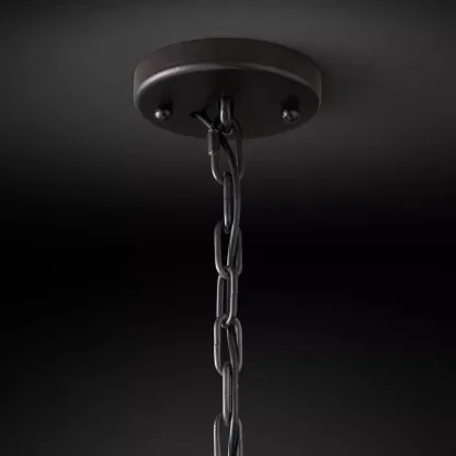 Harlow Faceted Crystal Round Chandelier 19"