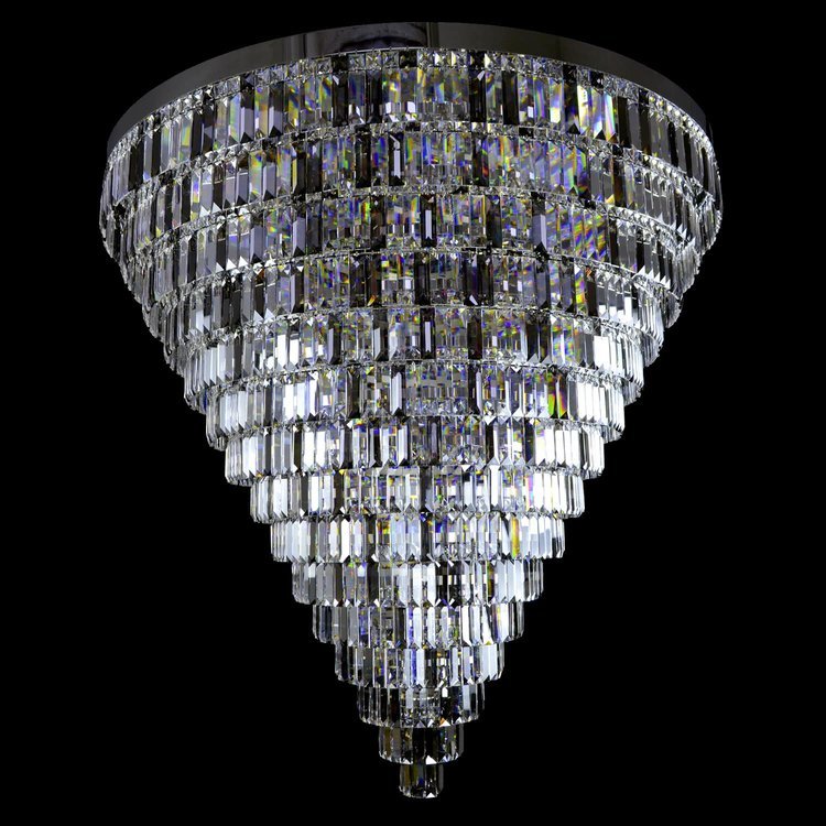 Porto XL 16 Modern Chandelier (Silver) - Wranovsky-Sylvia Space