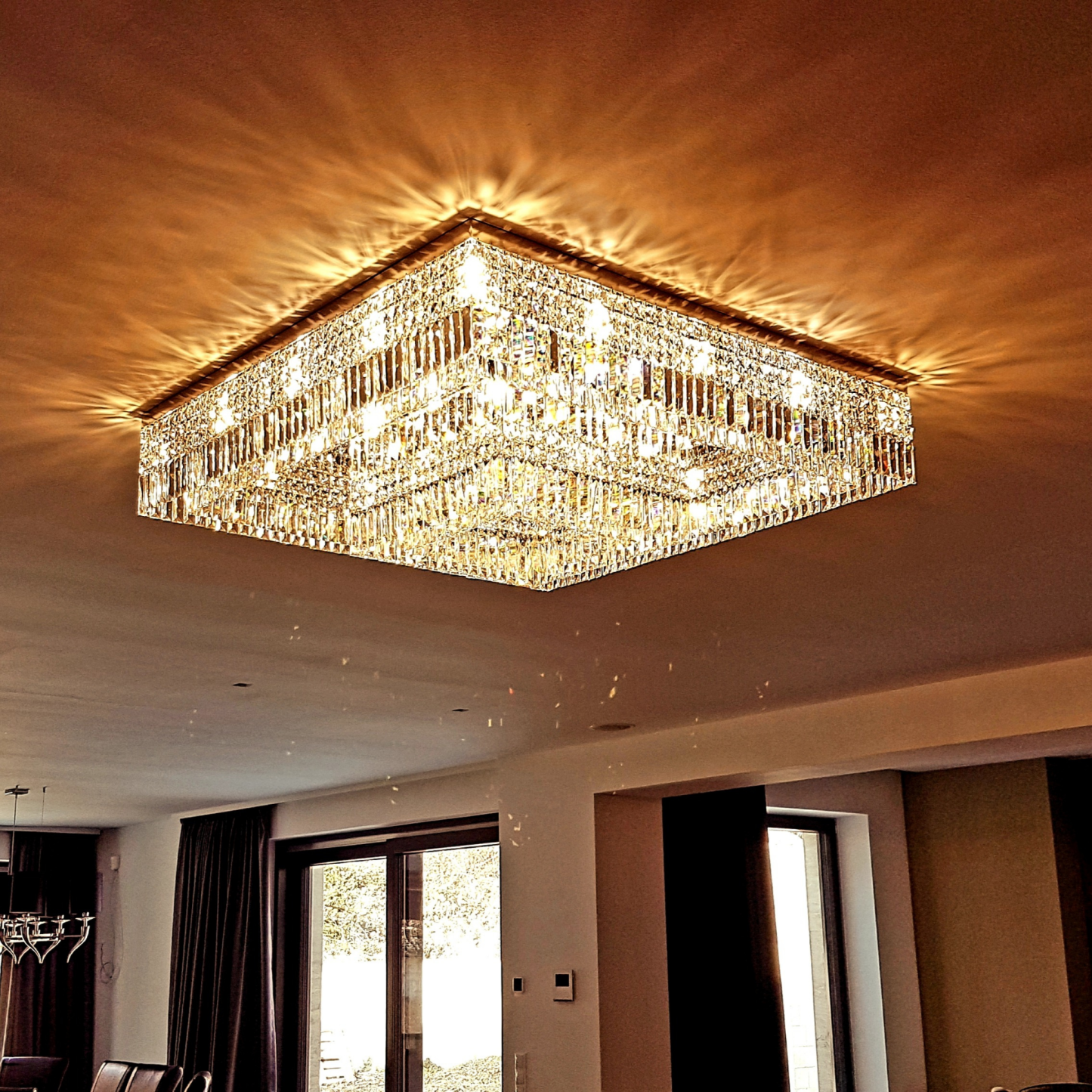 Quadratum Asfour Modern Glass Chandelier - Luchiante.-Sylvia Space