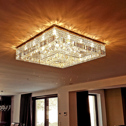 Quadratum Asfour Modern Glass Chandelier - Luchiante.-Sylvia Space