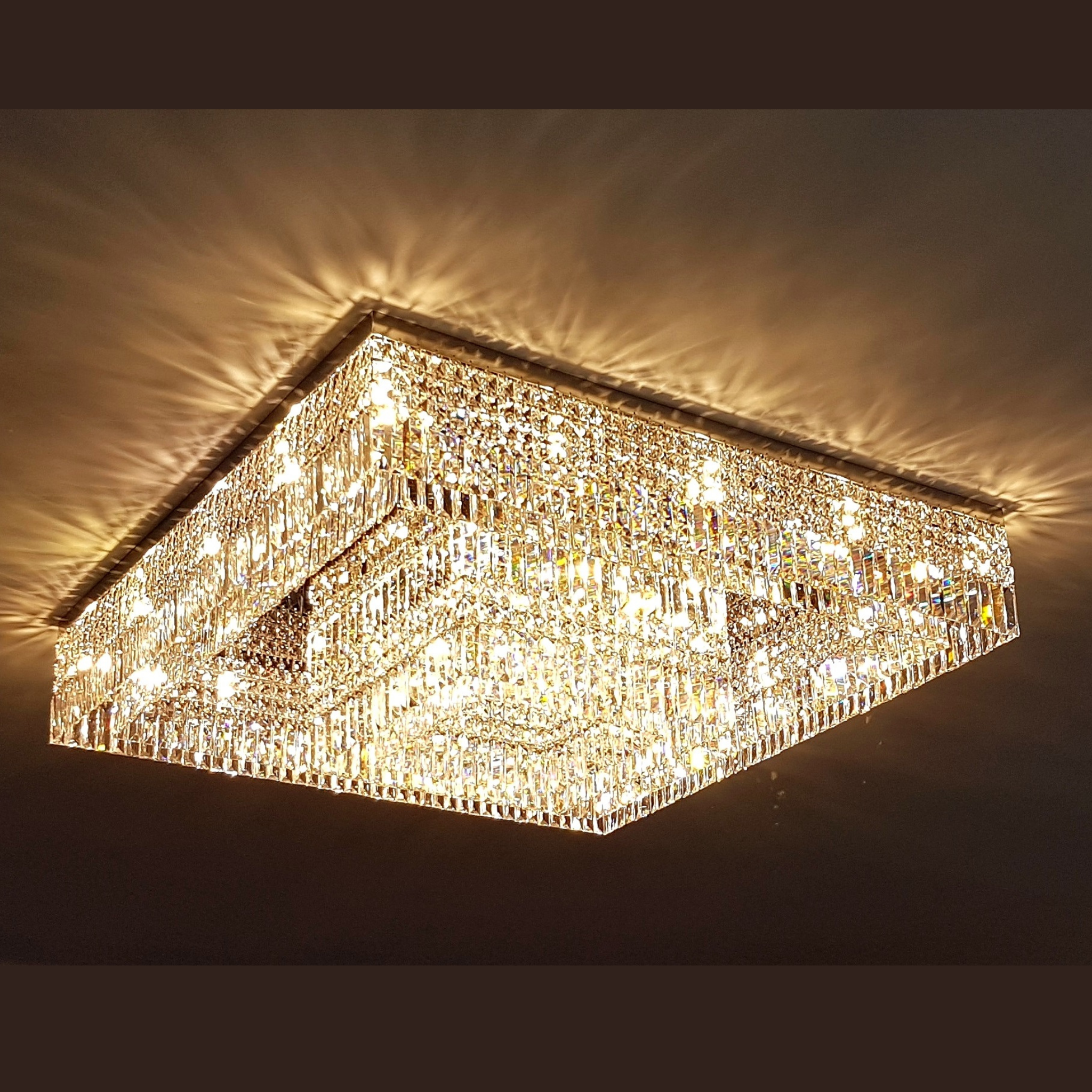 Quadratum Asfour Modern Glass Chandelier - Luchiante.-Sylvia Space
