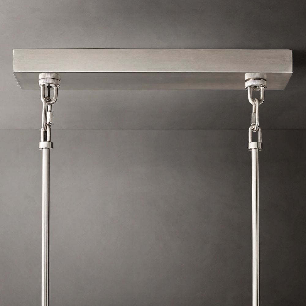 Siren Smoke Glass Rectangle Chandelier 59"