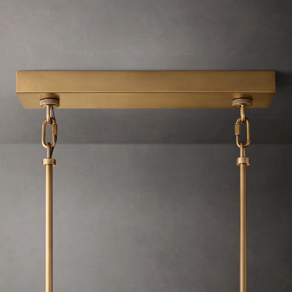 Siren Smoke Glass Rectangle Chandelier 59"