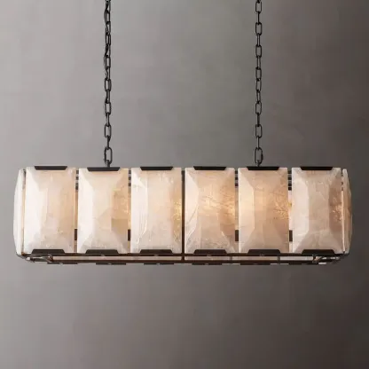 Hulson Calcite Rectangular Chandelier 42"