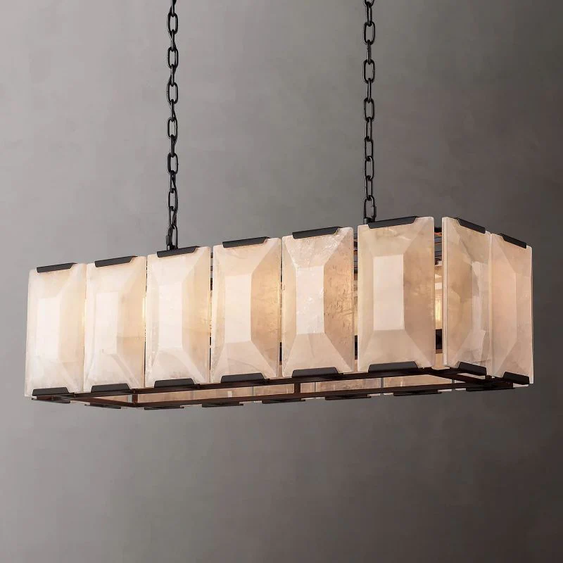 Hulson Calcite Rectangular Chandelier 42"