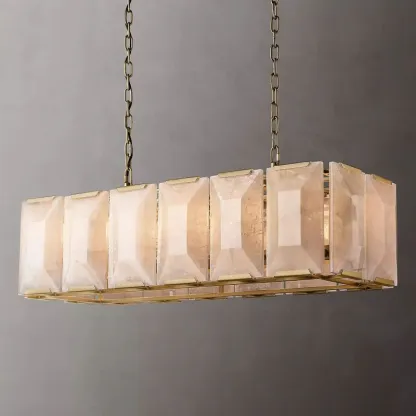Hulson Calcite Rectangular Chandelier 42"