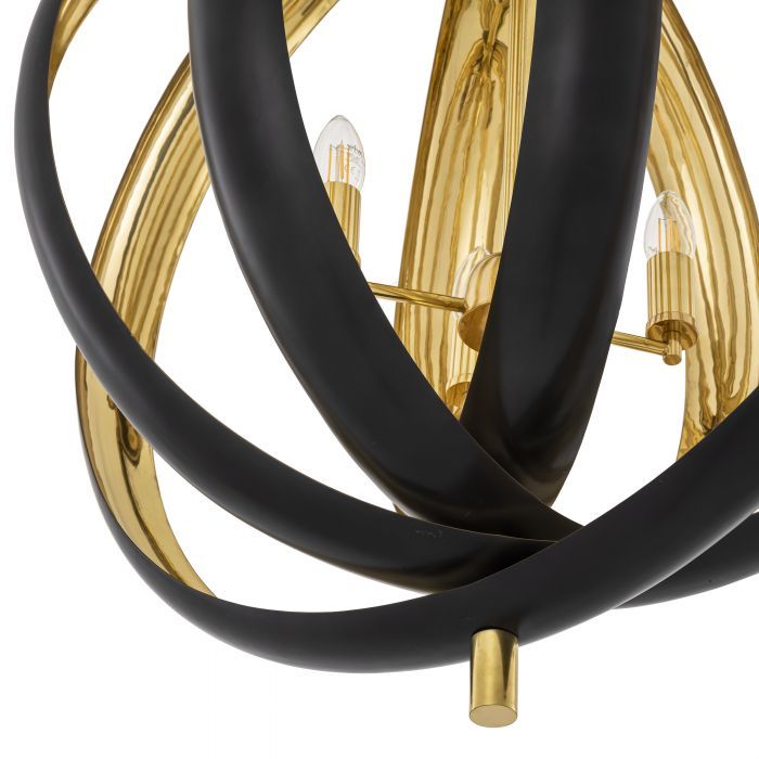 Riley Modern Chandelier - [Gunmetal & Brass] - Eichholtz-Sylvia Space