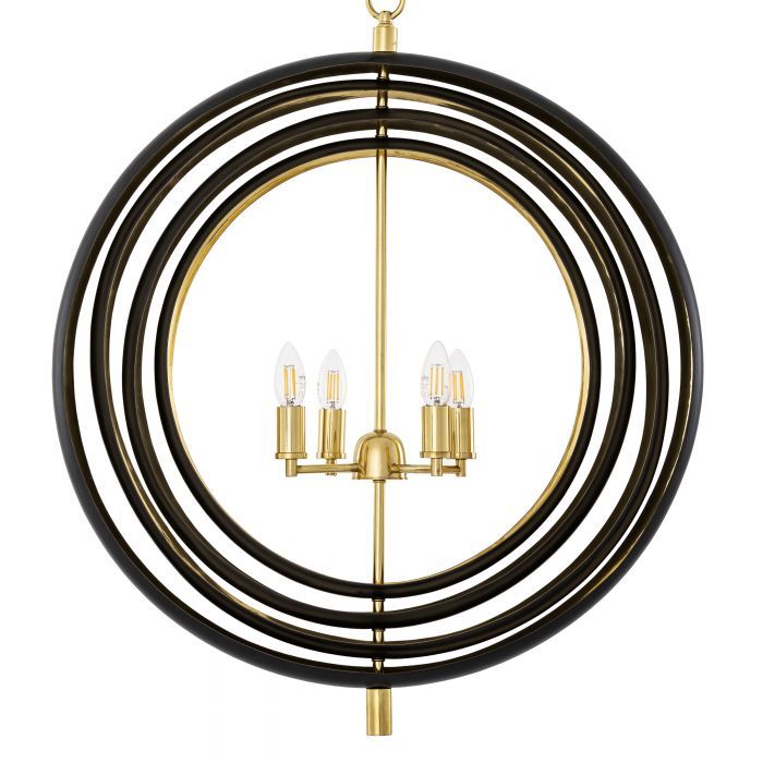 Riley Modern Chandelier - [Gunmetal & Brass] - Eichholtz-Sylvia Space