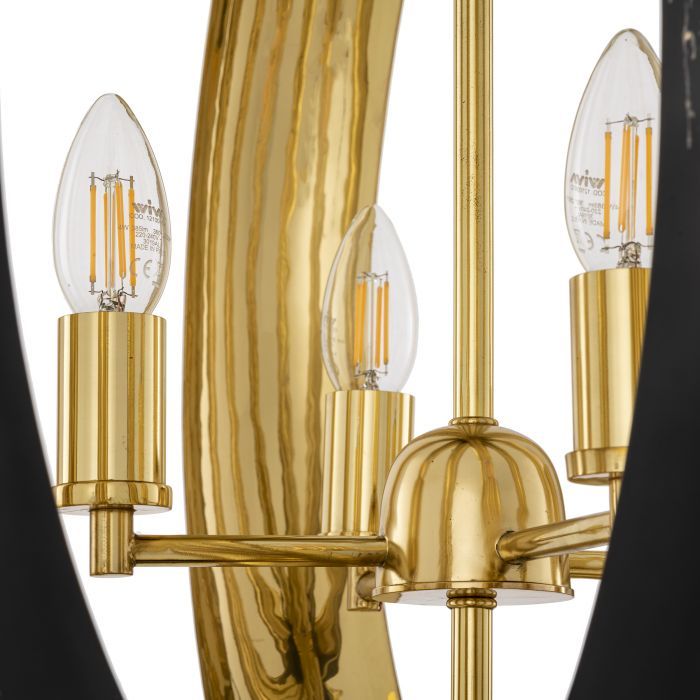 Riley Modern Chandelier - [Gunmetal & Brass] - Eichholtz-Sylvia Space