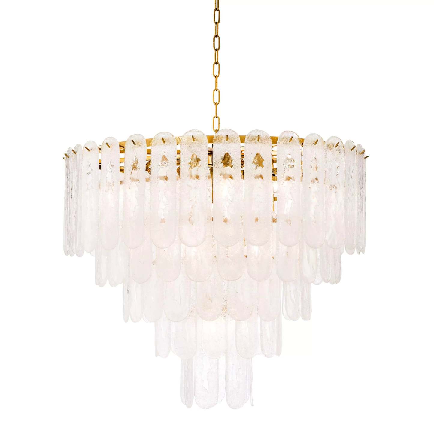 Riveria Modern Chandelier - (Gold Finish | Frosted Glass) - Eichholtz-Sylvia Space