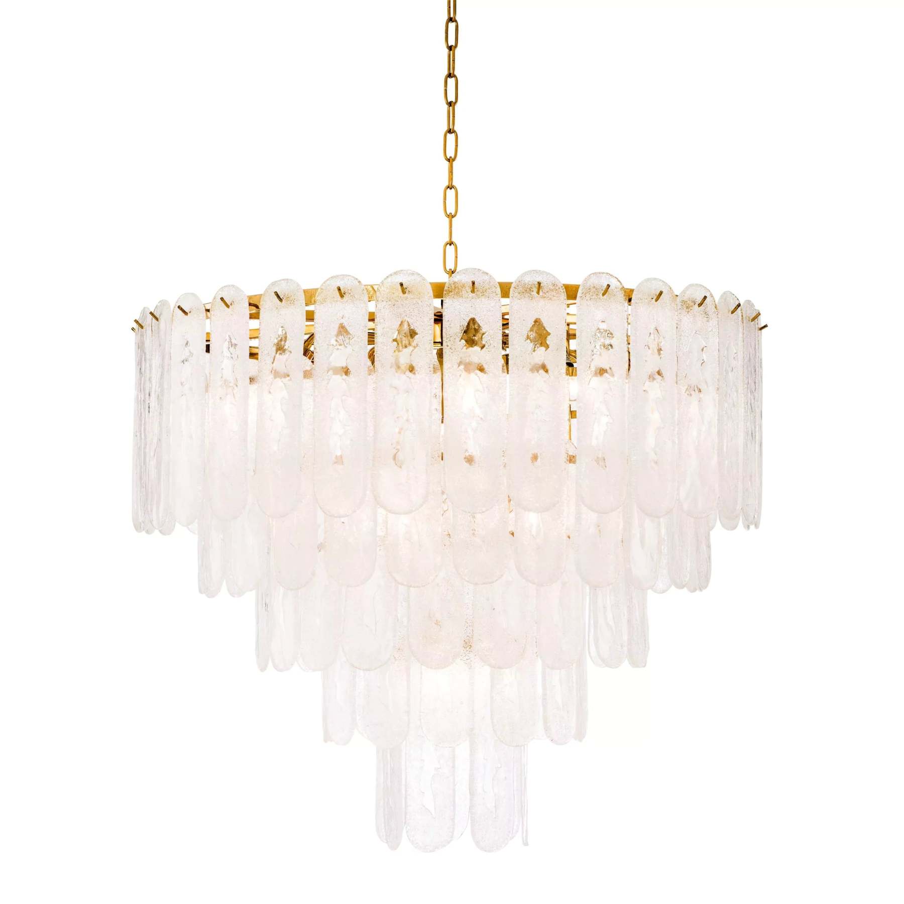 Riveria Modern Chandelier - (Gold Finish | Frosted Glass) - Eichholtz-Sylvia Space