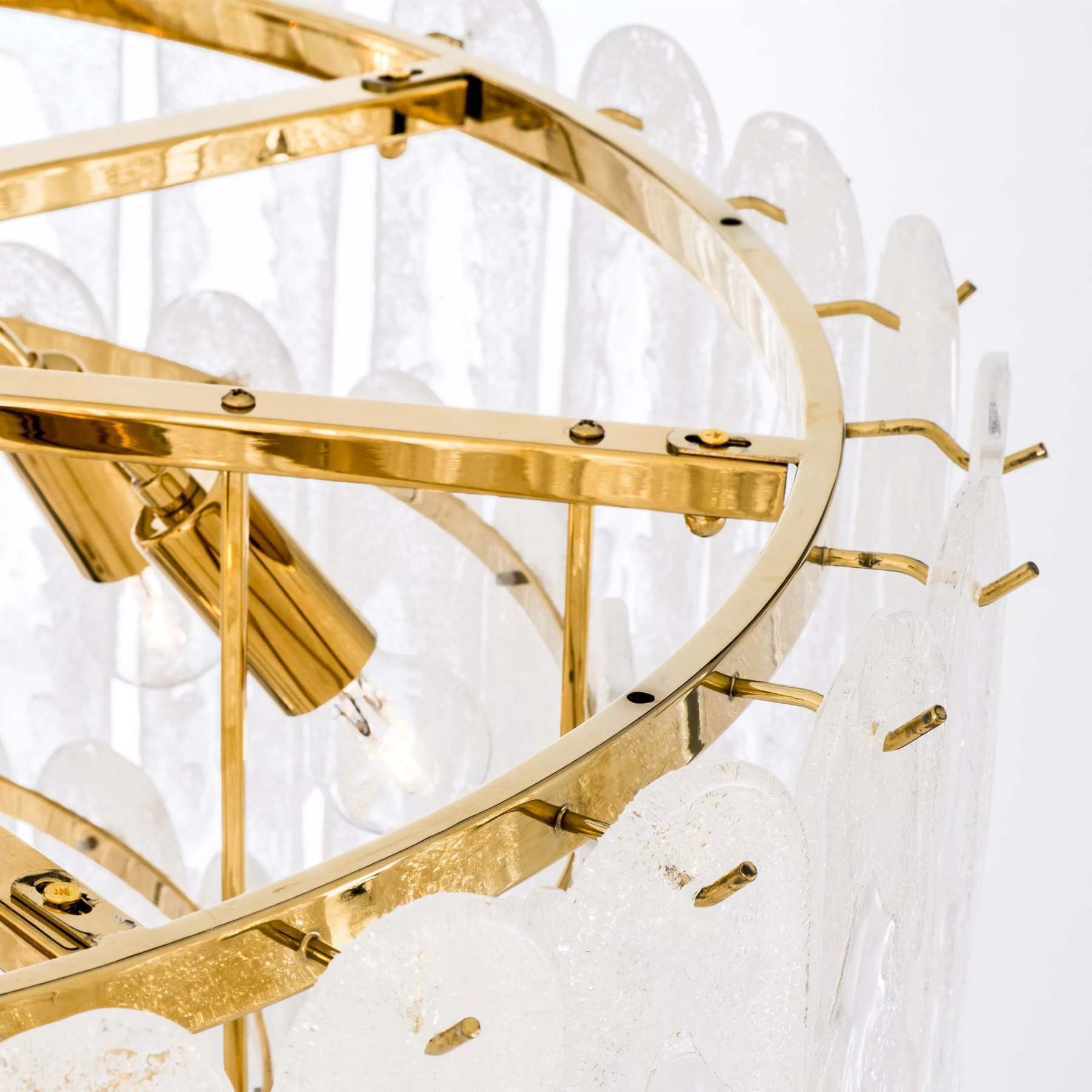 Riveria Modern Chandelier - (Gold Finish | Frosted Glass) - Eichholtz-Sylvia Space