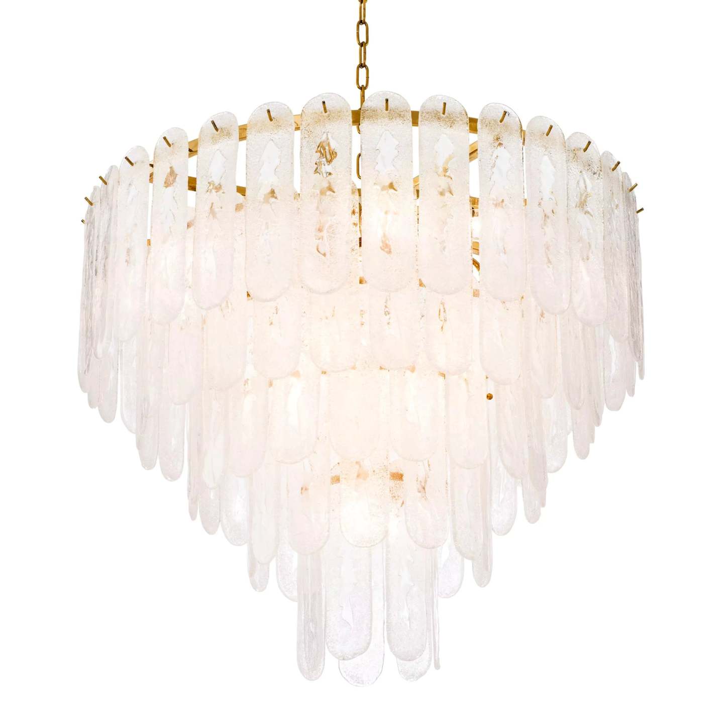 Riveria Modern Chandelier - (Gold Finish | Frosted Glass) - Eichholtz-Sylvia Space