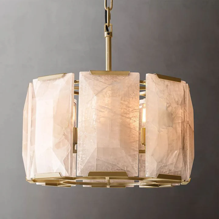 Hulson Calcite Round Chandelier D 19"