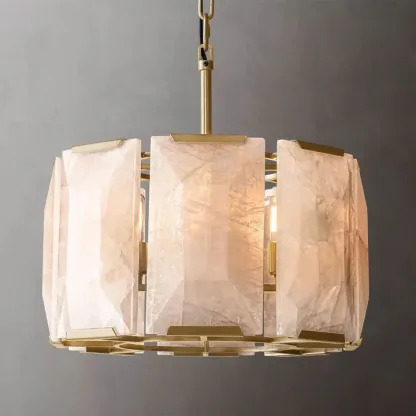 Hulson Calcite Round Chandelier D 19"