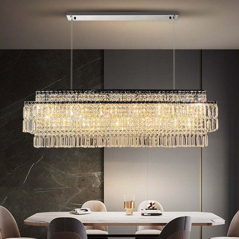 Stefano 47" Crystal Kitchen Island Chandelier-Sylvia Space