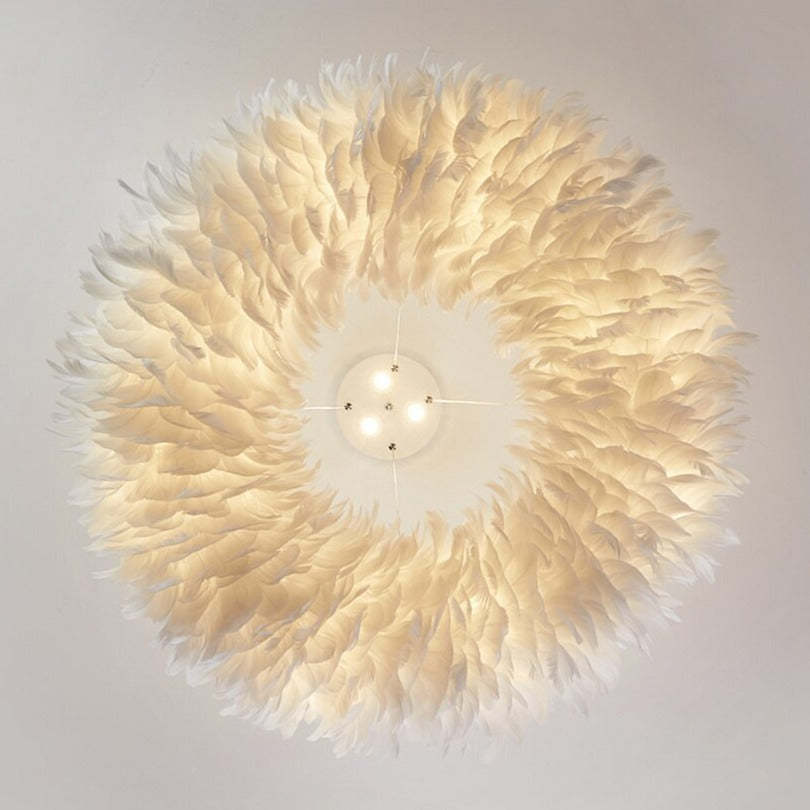 Natural Goose FeatherCeiling Light-Sylvia Space
