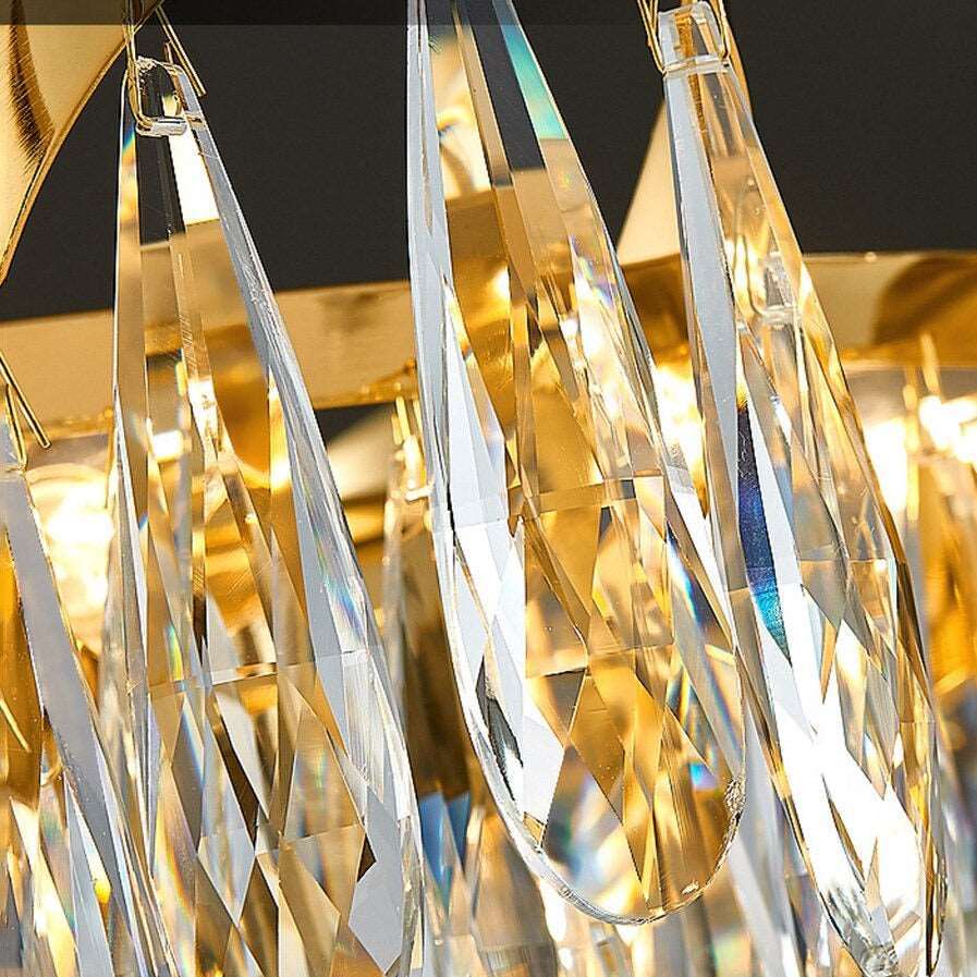 Andria Gold Plated Crystal Chandelier-Sylvia Space