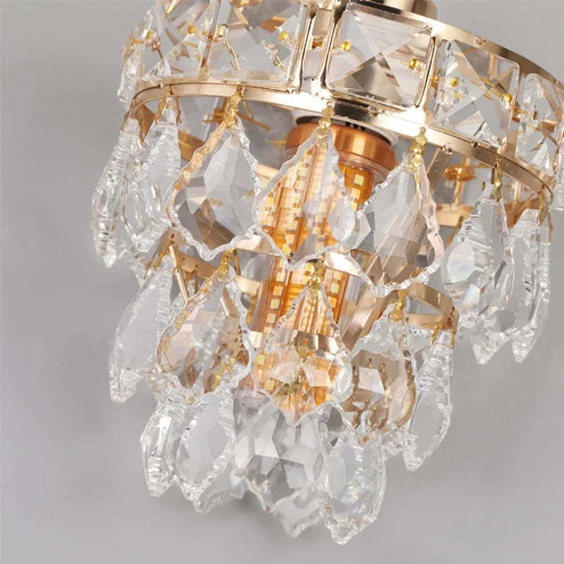 Lazzo Crystal Pendant Ceiling Light-Sylvia Space