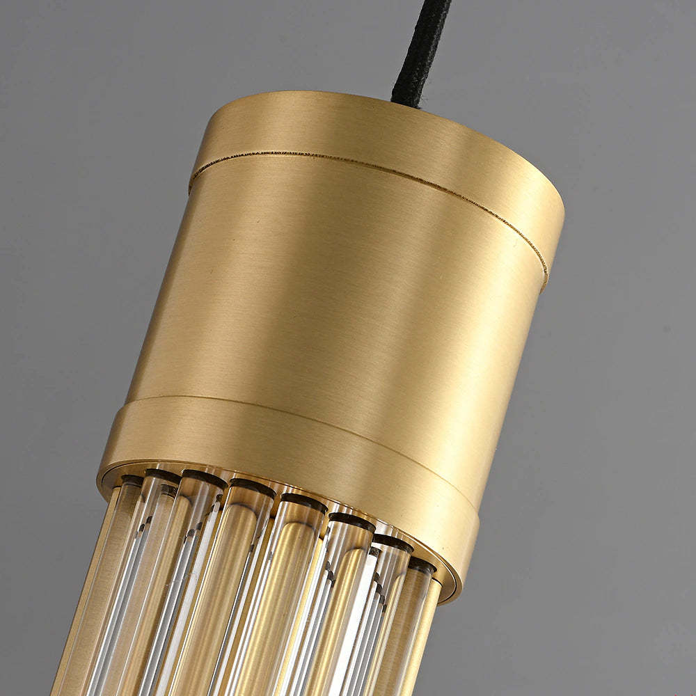 Copper & Glass Kitchen Island Pendant Light-Sylvia Space