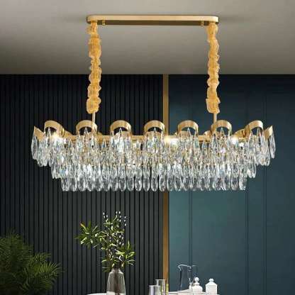 Andria Crystal Dining Room Chandelier-Sylvia Space