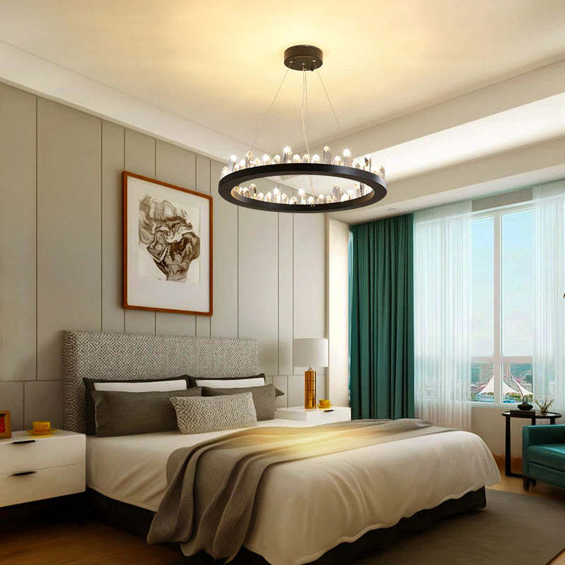 Villa Collection Crystal Wheel Chandelier-Sylvia Space