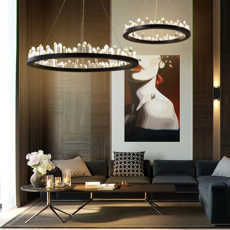 Villa Collection Crystal Wheel Chandelier-Sylvia Space