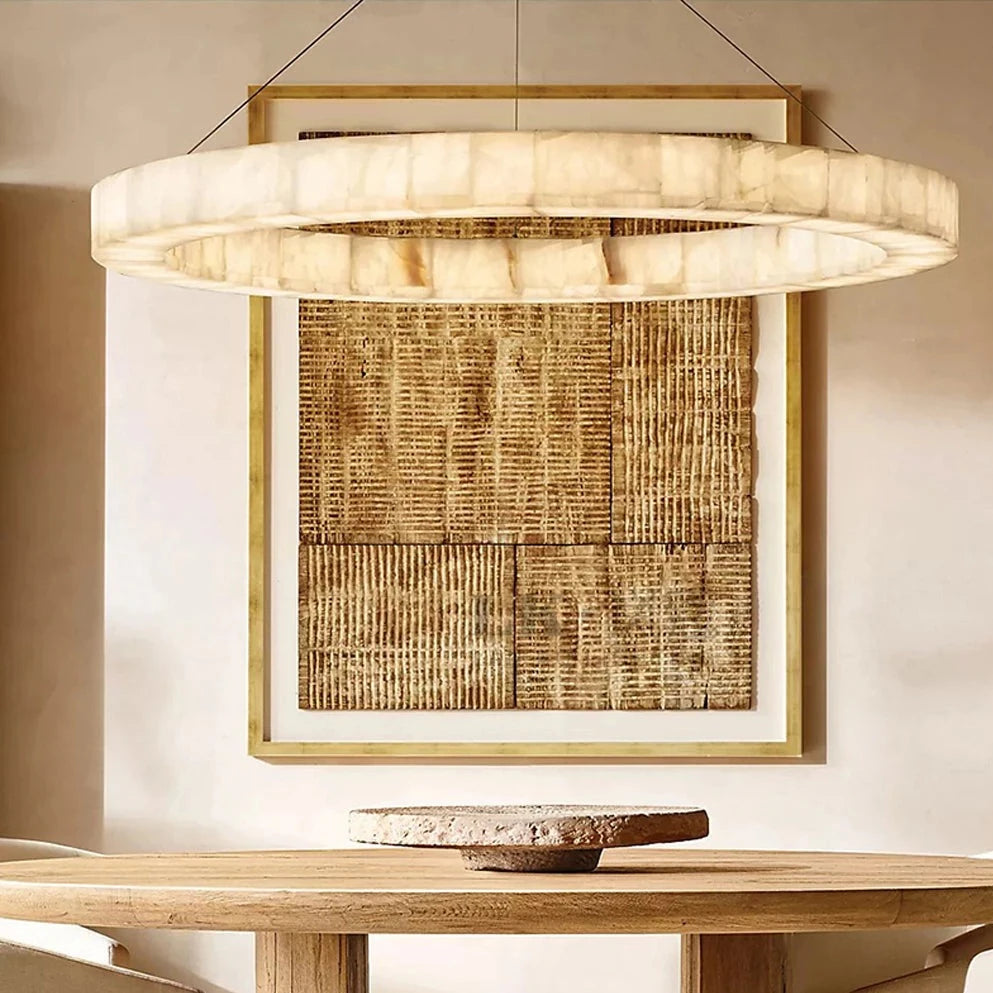 Natural Marble Modern Chandelier-Sylvia Space