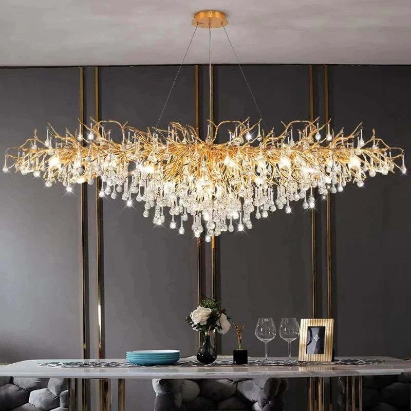 62" Albero Dining Room Crystal Chandelier-Sylvia Space