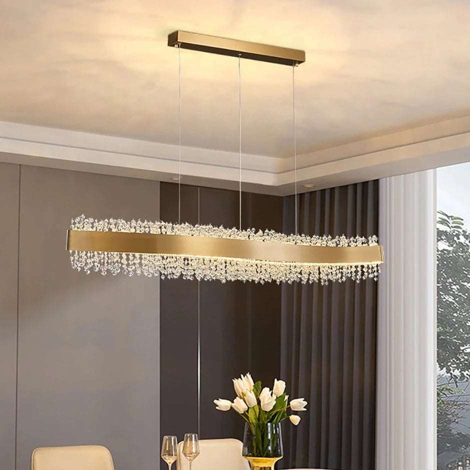 Capri Crystal Dining Room Chandelier-Sylvia Space