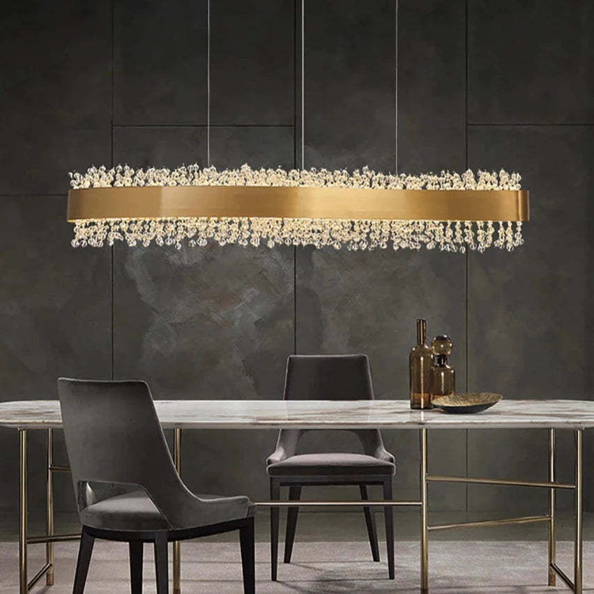 Capri Crystal Dining Room Chandelier-Sylvia Space