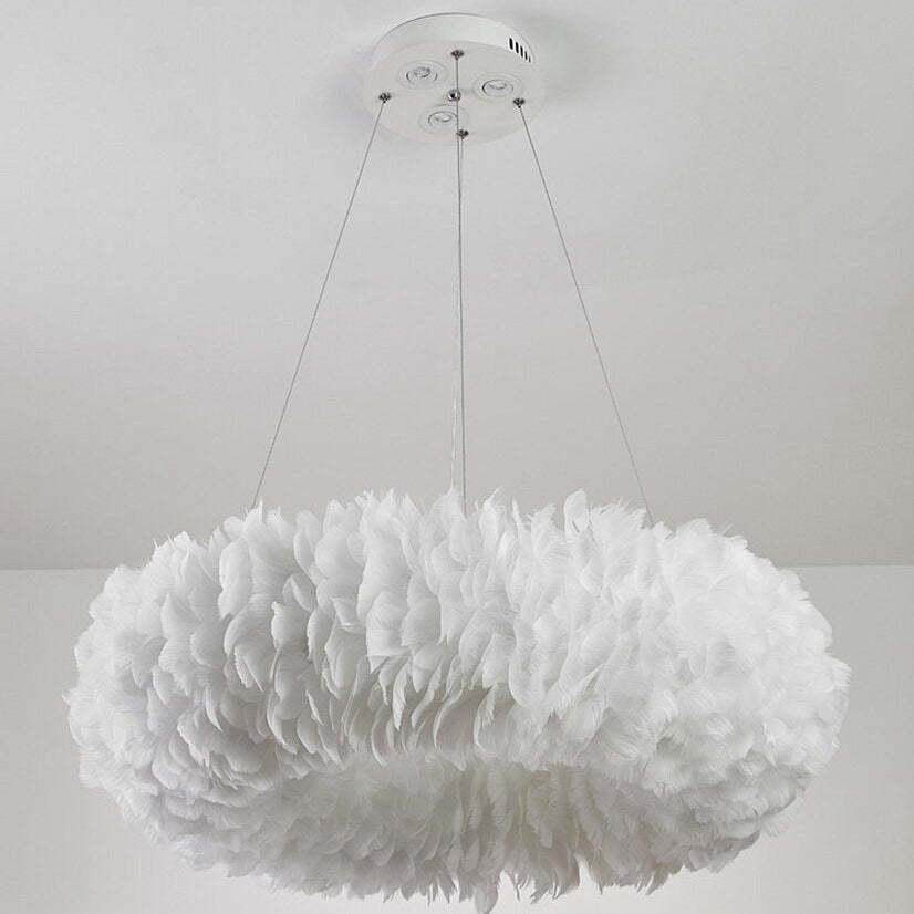 Natural Goose FeatherCeiling Light-Sylvia Space
