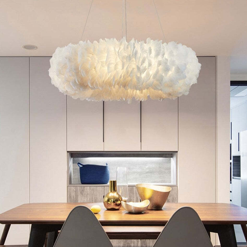 Natural Goose FeatherCeiling Light-Sylvia Space