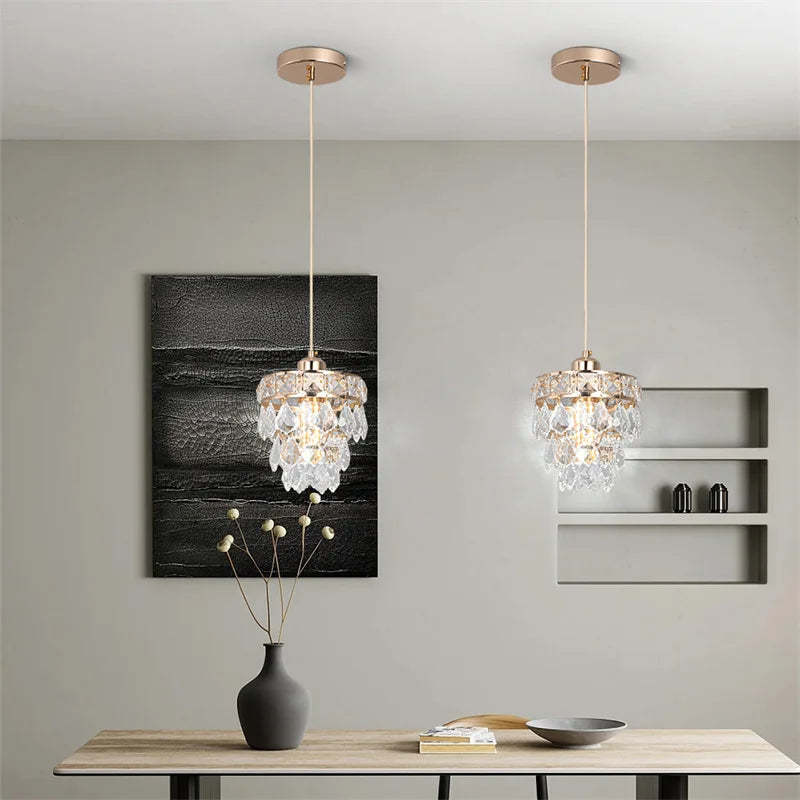 Lazzo Crystal Pendant Ceiling Light-Sylvia Space
