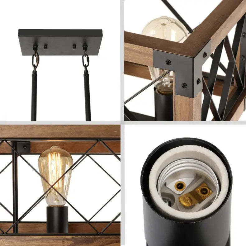 Villa Wood Dining Room Chandelier-Sylvia Space