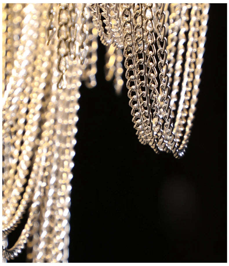 Cadena Chain Tassel Modern Chandelier-Sylvia Space