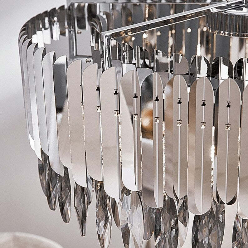Legance Crystal Stainless Steel Chandelier, Chrome-Sylvia Space