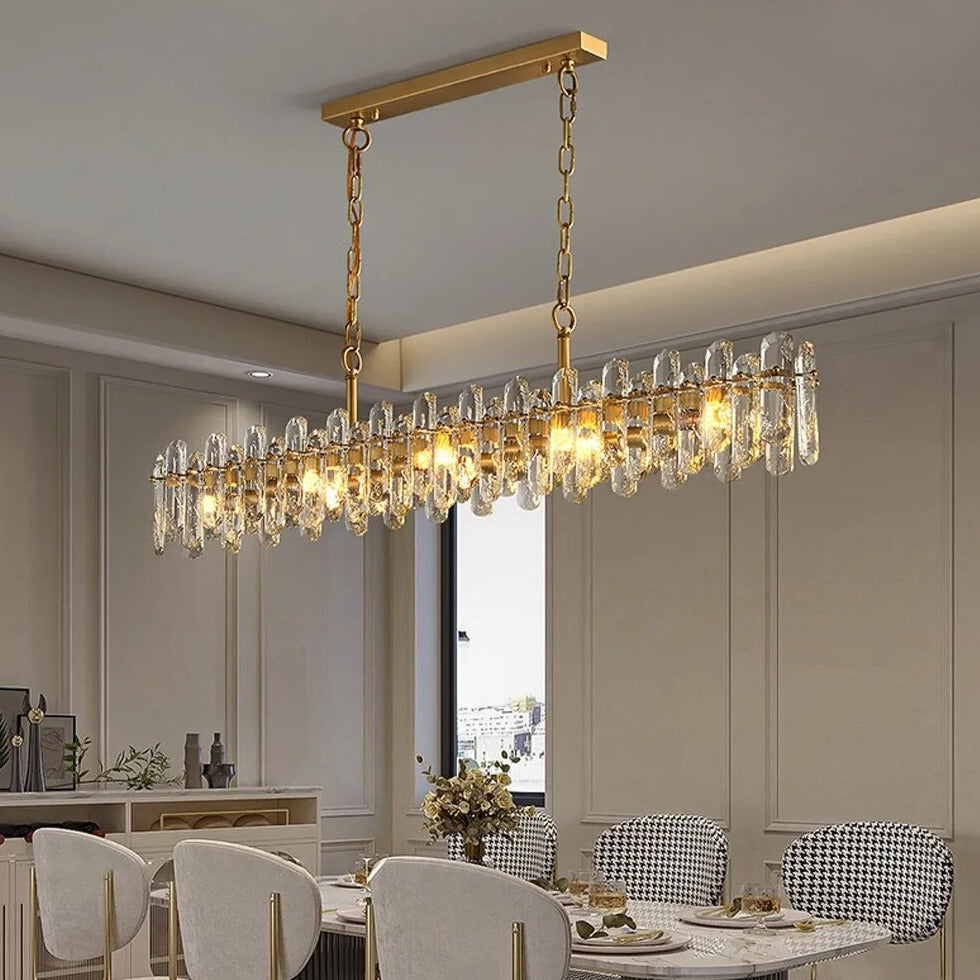 60" Marini Crystal Dining Room Chandelier-Sylvia Space