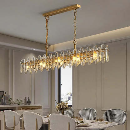 60" Marini Crystal Dining Room Chandelier-Sylvia Space