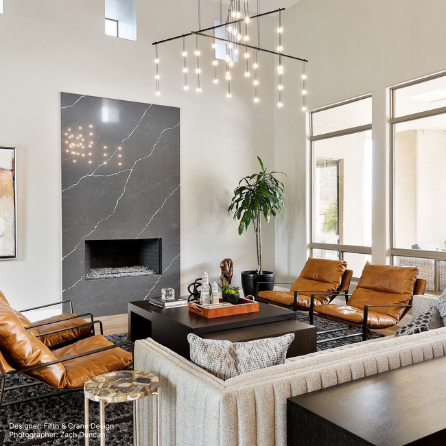 Suspenders Tri-Bar Pendant with Ladder Lights