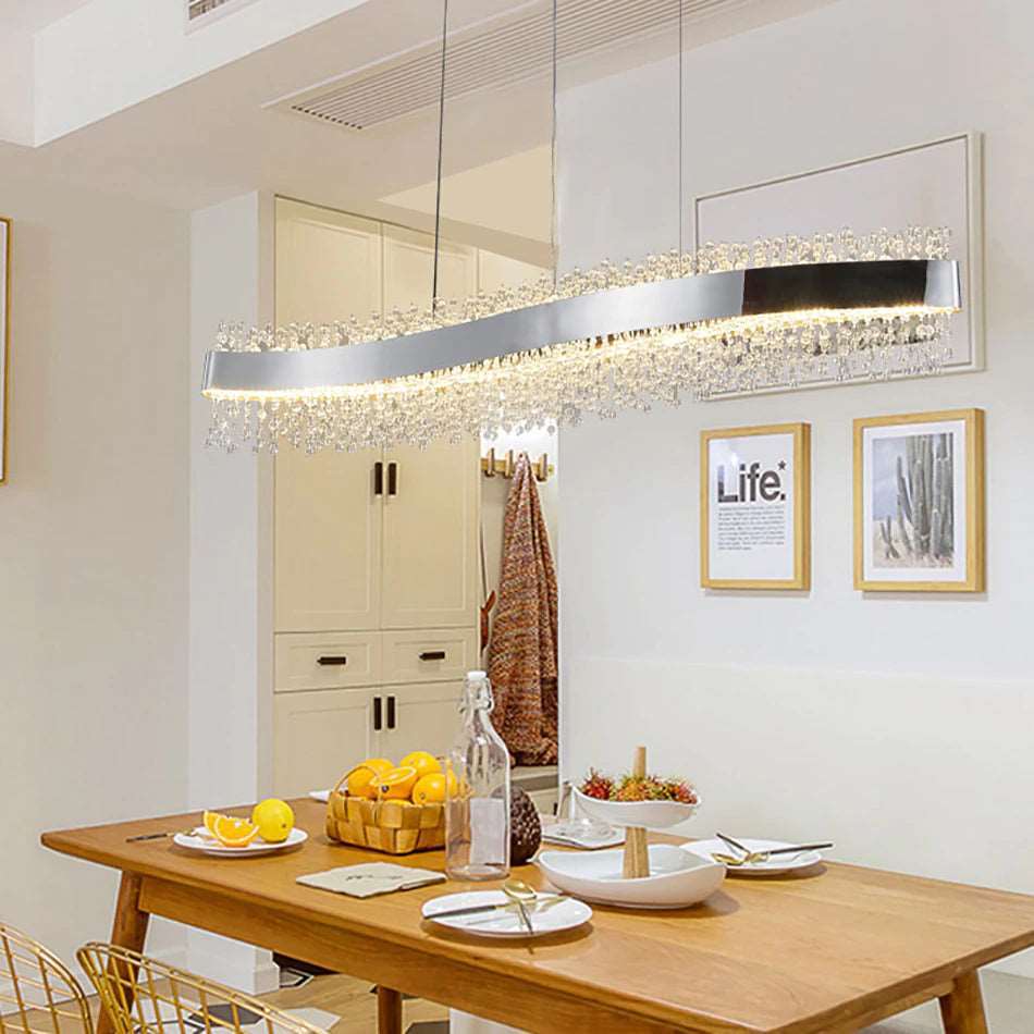 Capri Crystal Dining Room Chandelier-Sylvia Space