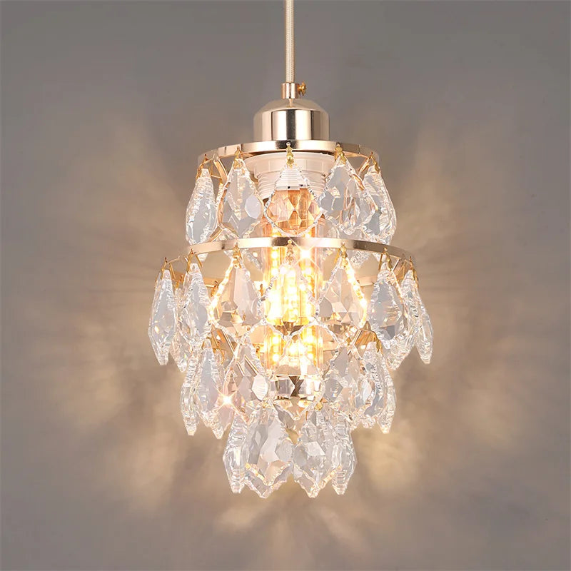 Lazzo Crystal Pendant Ceiling Light-Sylvia Space