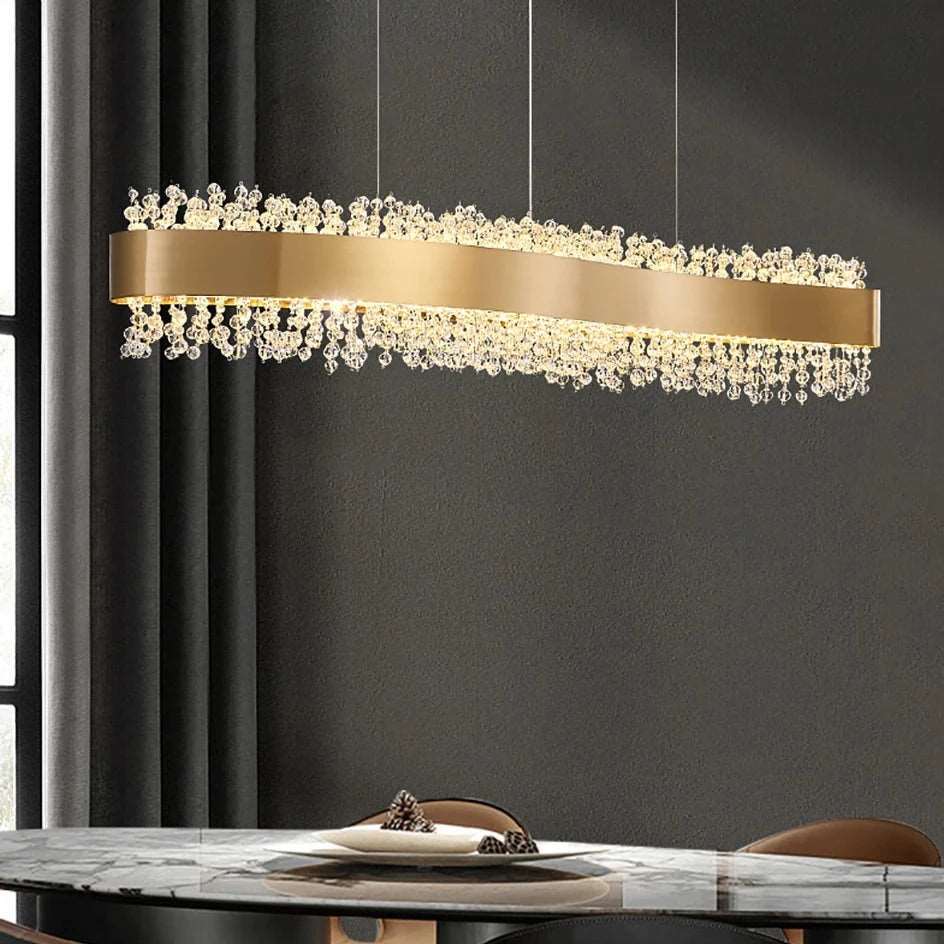 Capri Crystal Dining Room Chandelier-Sylvia Space