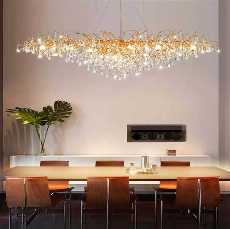 62" Albero Dining Room Crystal Chandelier-Sylvia Space