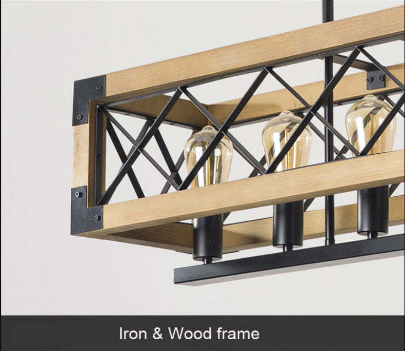 Villa Wood Dining Room Chandelier-Sylvia Space