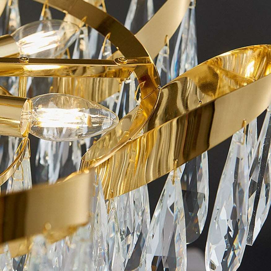 Andria Gold Plated Crystal Chandelier-Sylvia Space