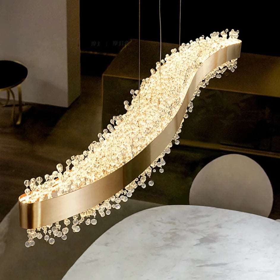 Capri Crystal Dining Room Chandelier-Sylvia Space