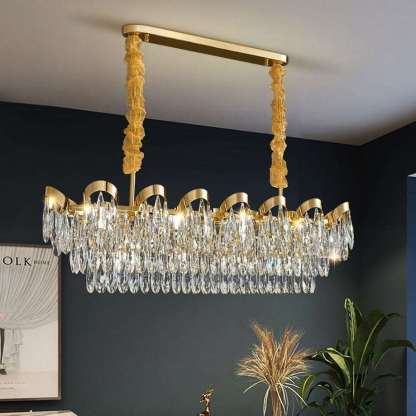 Andria Crystal Dining Room Chandelier-Sylvia Space