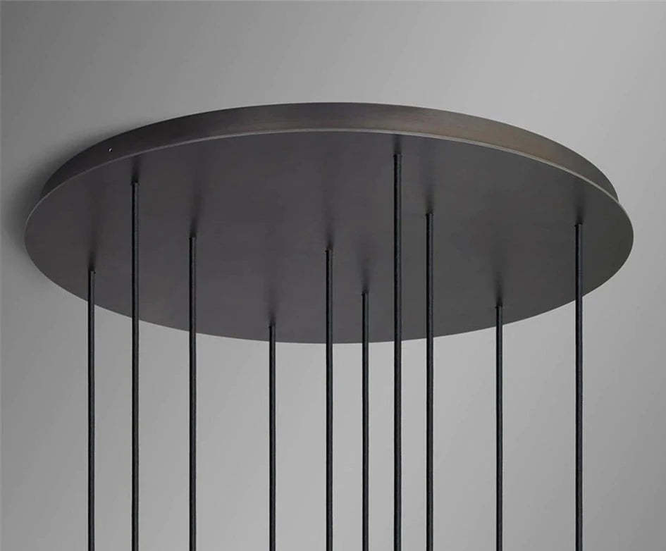 40-Light Stainless Steel Pendant Ceiling Light-Sylvia Space
