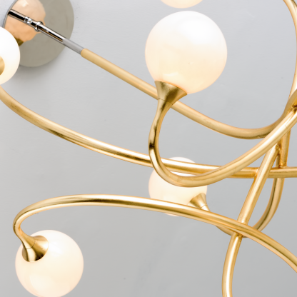 Signature Modern Chandelier - 294-09-CE - Corbett Lighting-Sylvia Space